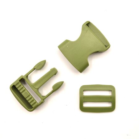 Taschenverschluss 2,5cm Army Grün