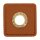 Ösen Kunstleder Patch Braun 6mm - Glitzer Gold