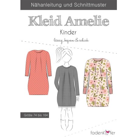 Fadenkäfer Papierschnittmuster Kleid Amelie für Kinder