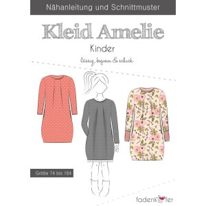 Fadenkäfer Papierschnittmuster Kleid Amelie für...