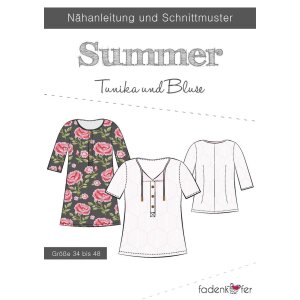 Fadenkäfer Papierschnittmuster Tunika Bluse Summer für Damen