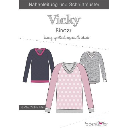 Fadenkäfer Papierschnittmuster Vicky für Kinder