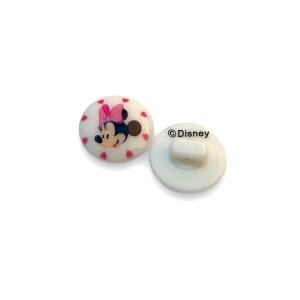 Knopf Walt Disney 15mm - Minnie Mouse Weiß