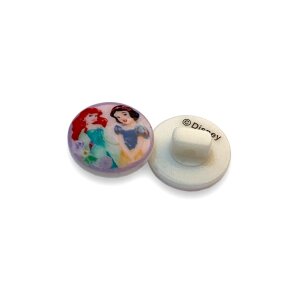 Knopf Walt Disney 13mm - Arielle und Schneewittchen