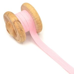 Einfassband Schrägband Baumwolle Uni 20mm Rosa 3m