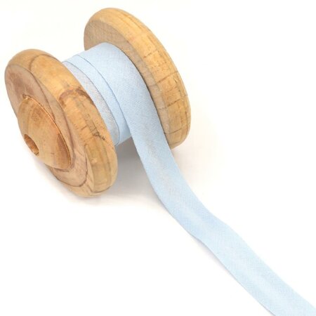 Einfassband Schrägband Baumwolle Uni 20mm Hellblau 3m