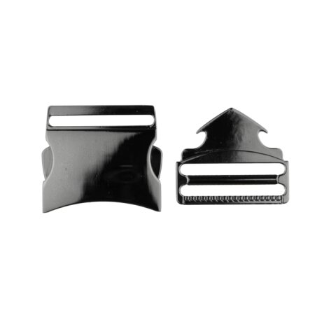 Taschenverschluss Steckschnalle Metall - 40 mm Anthrazit