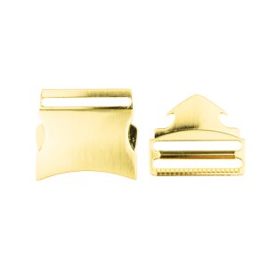 Taschenverschluss Steckschnalle Metall - 40 mm Gold