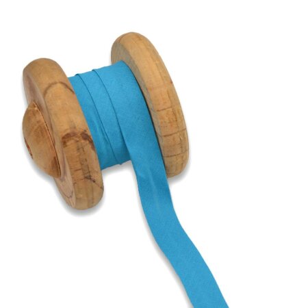Einfassband Schrägband Baumwolle 20mm - Aqua 3m