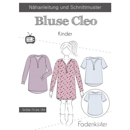 Fadenkäfer Papierschnittmuster Bluse Cleo Kinder