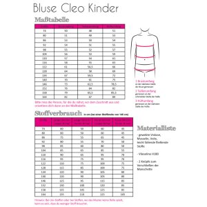 Fadenkäfer Papierschnittmuster Bluse Cleo Kinder