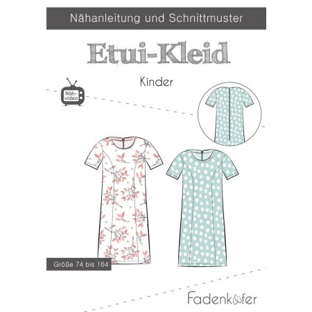 Fadenkäfer Papierschnittmuster Etui-Kleid Kinder