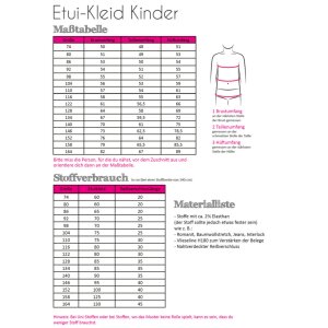 Fadenkäfer Papierschnittmuster Etui-Kleid Kinder